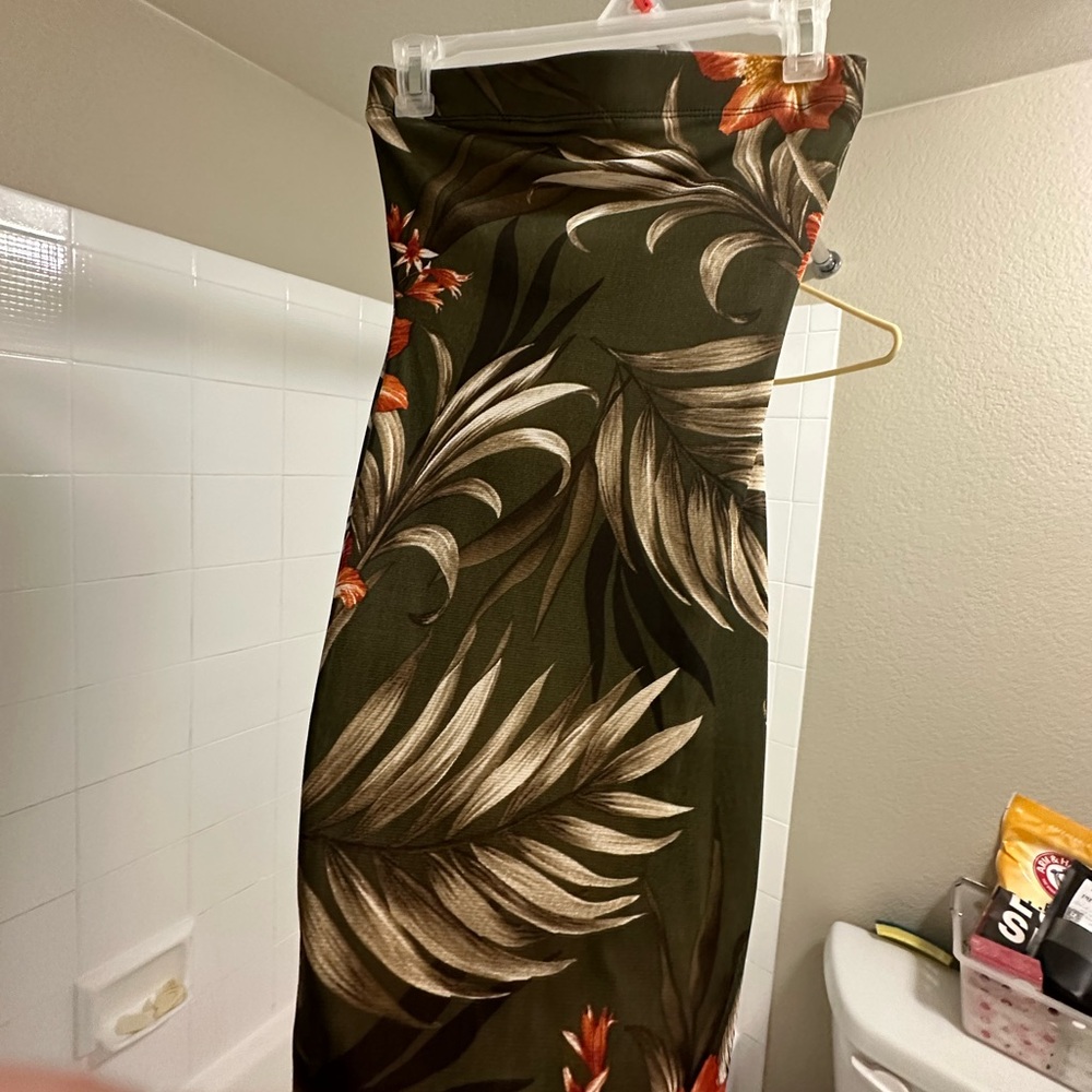 Windsor tropical strapless mini summer dress